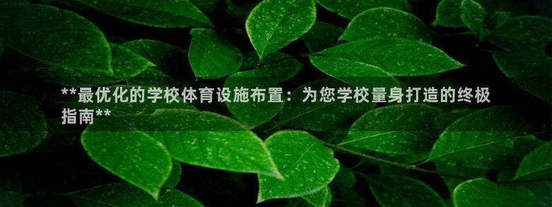 意昂体育3招商电话号码：**最优化的学校体育设施布置