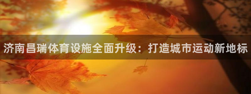 意昂3娱乐是那个系列的台子：济南昌瑞体育设施全面升级